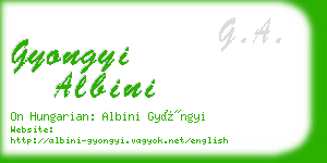 gyongyi albini business card